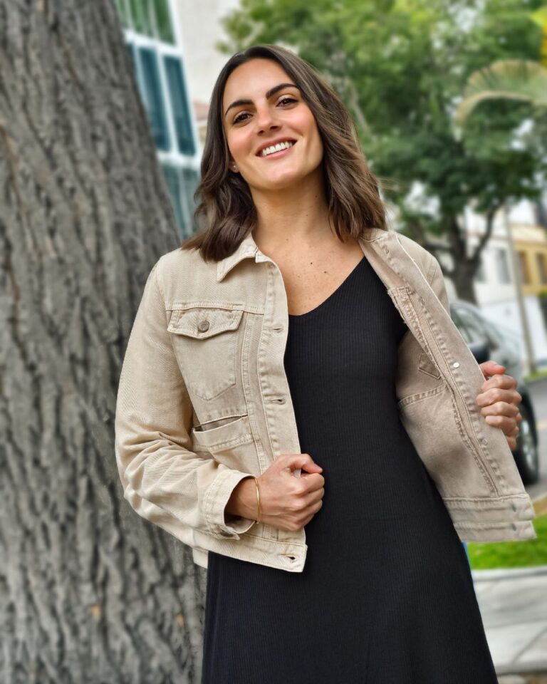 CASACA DENIM LEAF BEIGE