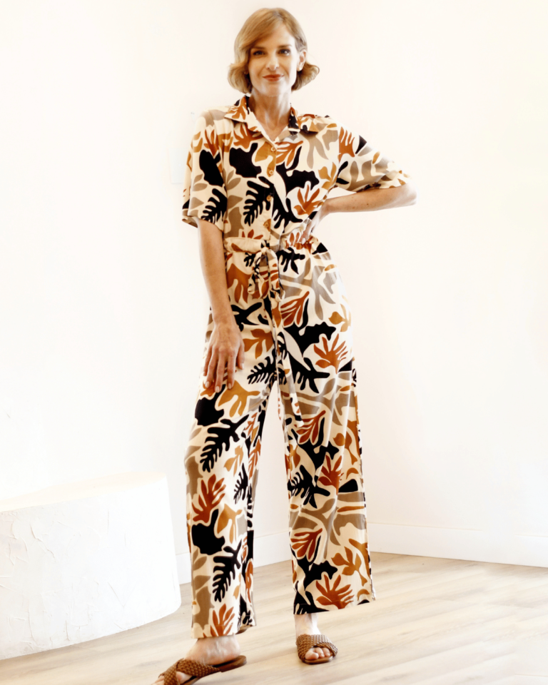 ENTERIZO CHARM PRINT MARRON
