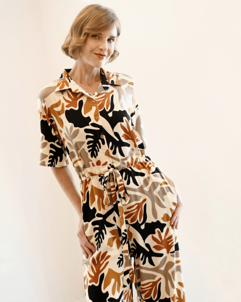 ENTERIZO CHARM PRINT MARRON