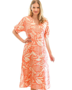 VESTIDO TRUST PRINT CORAL