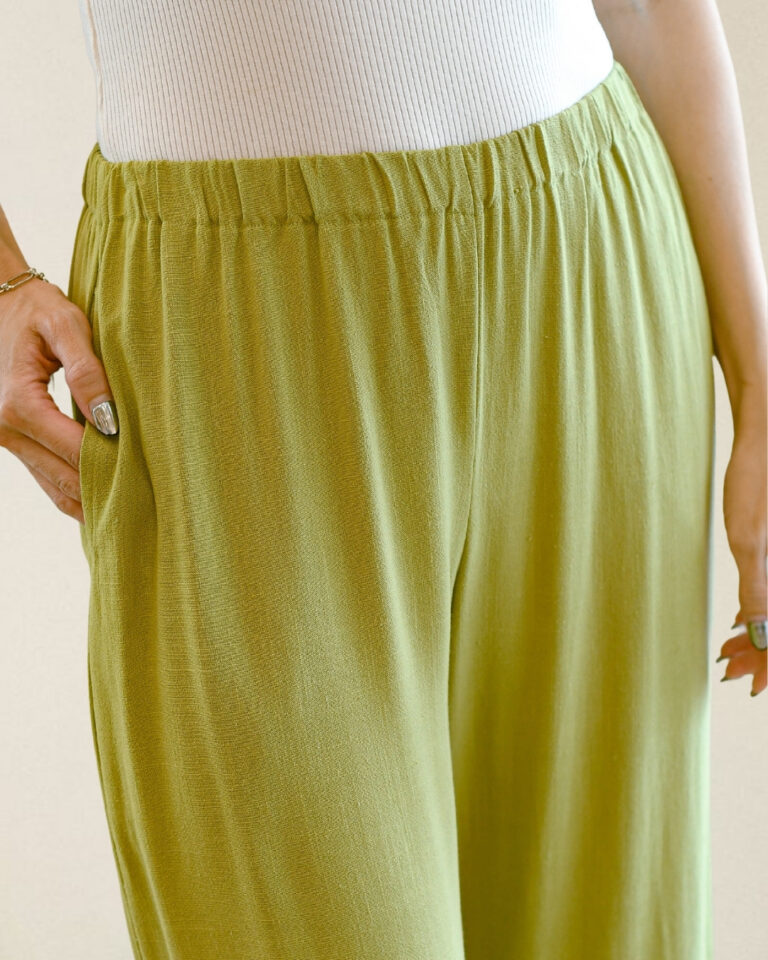 PANTALON LIN VERDE