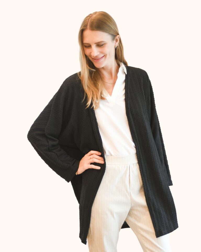 CARDIGAN BRAIDS NEGRO