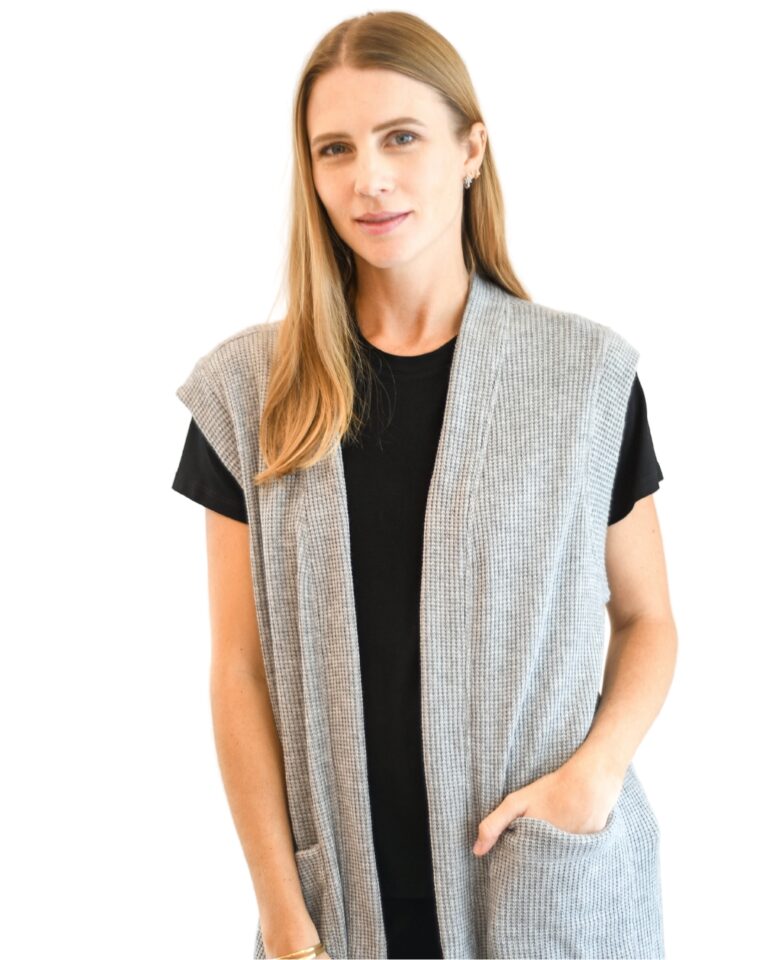 CHALECO NIT GRIS