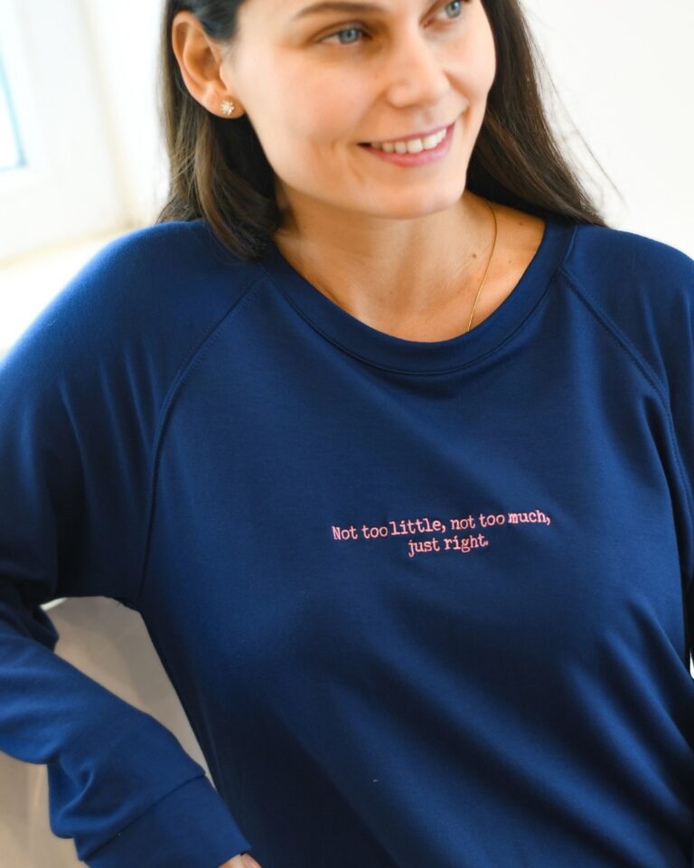 SWEATSHIRT JUST RIGHT AZUL