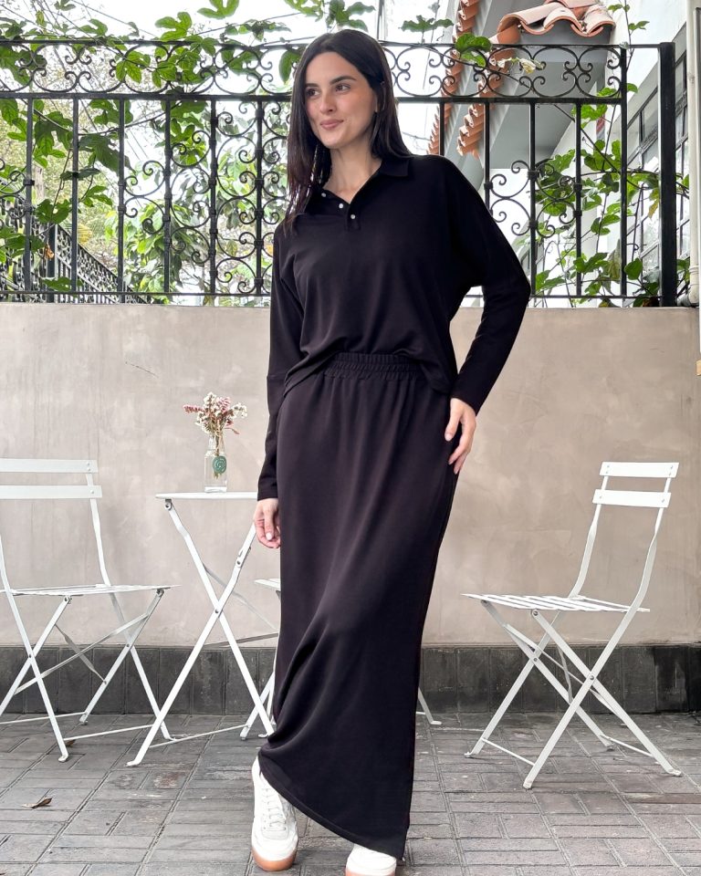 FALDA MIX NEGRO