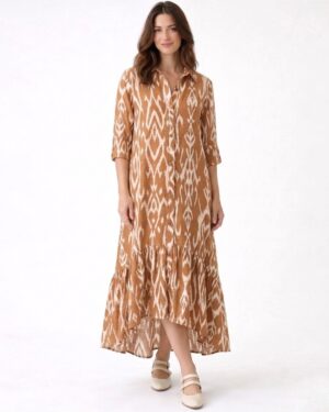 VESTIDO FRESH CAMEL PRINT