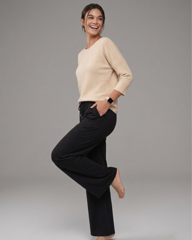 PANTALON ESSENTIAL COTTON PIMA NEGRO