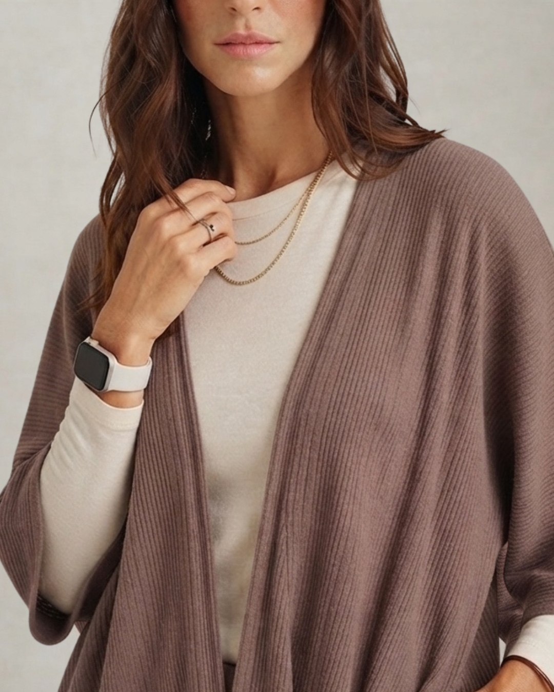 02-CARDIGAN LOOSE TAUPE