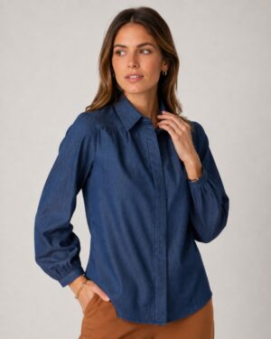BLUSA DENIM MIDNATT