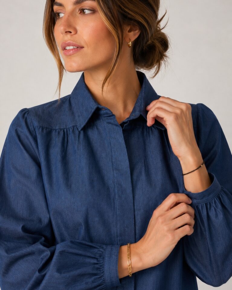 BLUSA DENIM MIDNATT